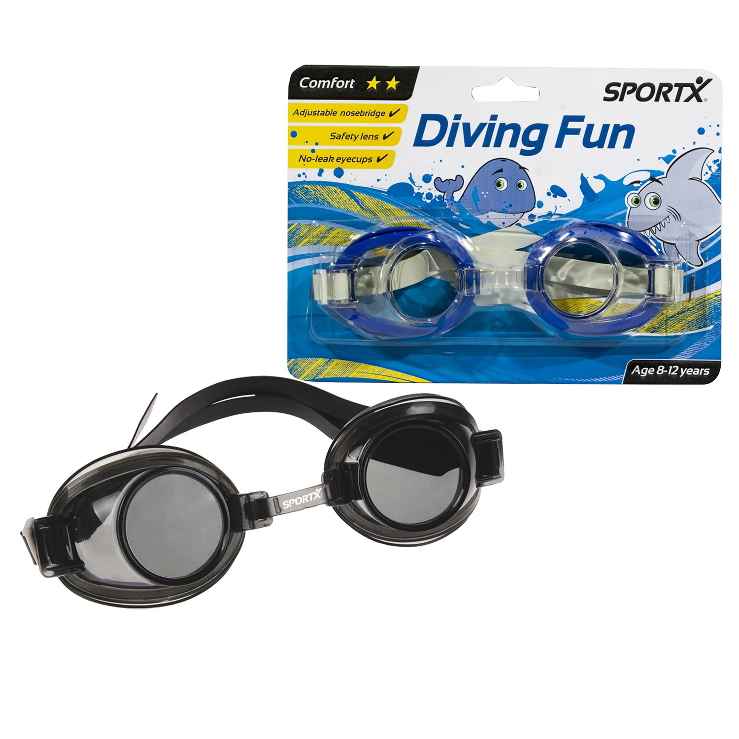 SportX Junior Zwembril Comfort - Klik op de afbeelding om het venster te sluiten