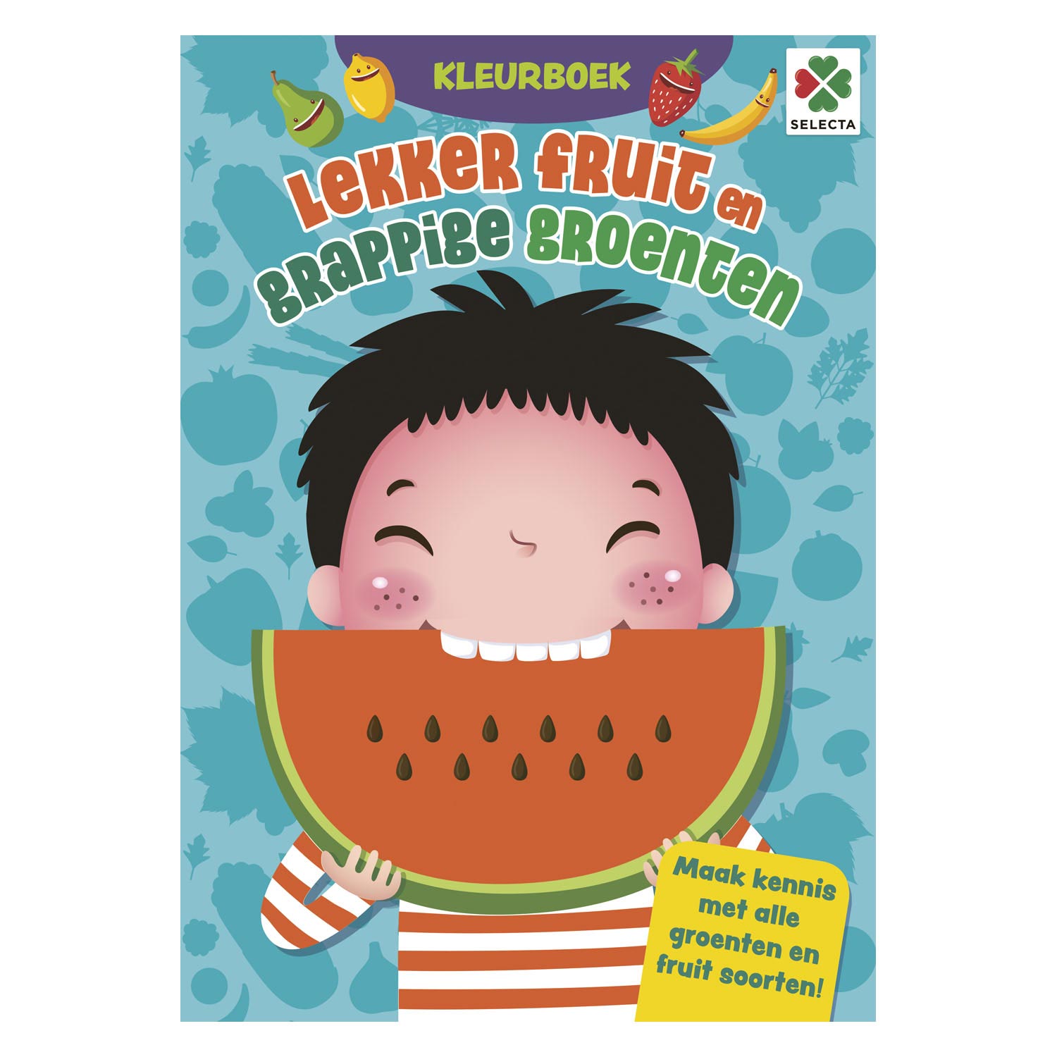 Kleurboek Lekkere Fruit en Grappige Groenten - Klik op de afbeelding om het venster te sluiten