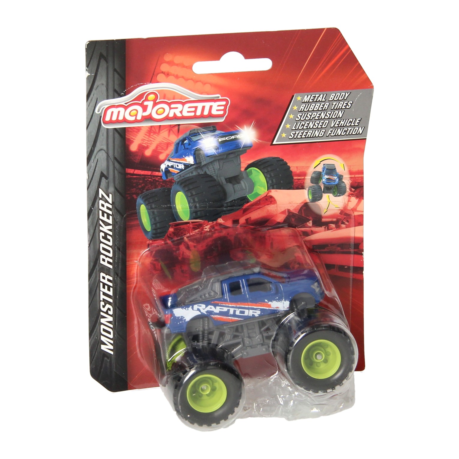 Majorette Monster Rockerz Monster Truck - Blauw - Klik op de afbeelding om het venster te sluiten