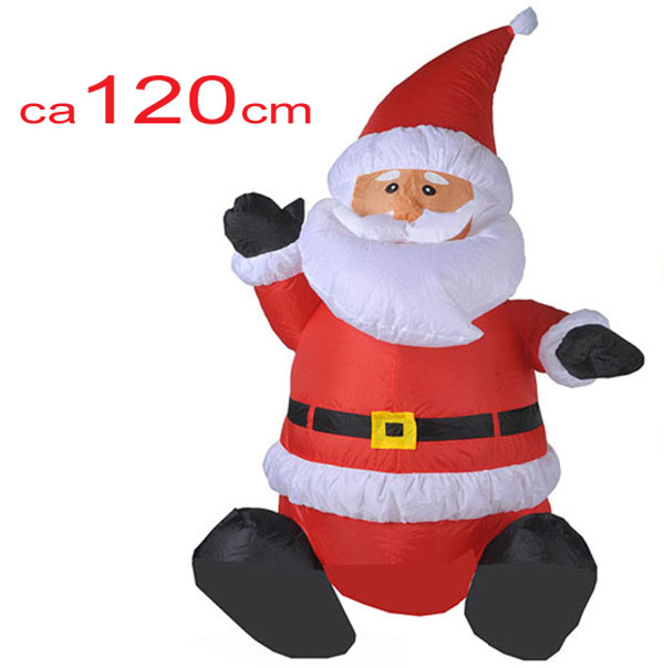 Kerstman 120cm, opblaasbaar Kerstman 120cm, opblaasbaar