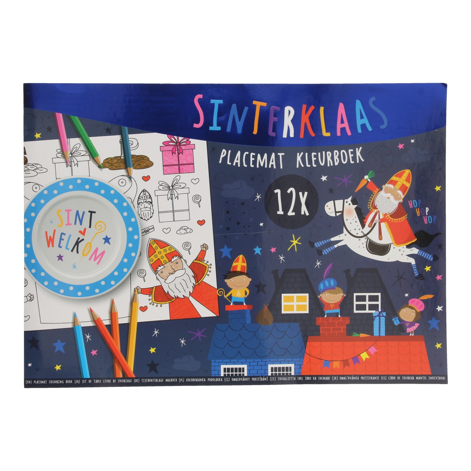 Kleurboek Placemat Sinterklaas, 12st. - Klik op de afbeelding om het venster te sluiten