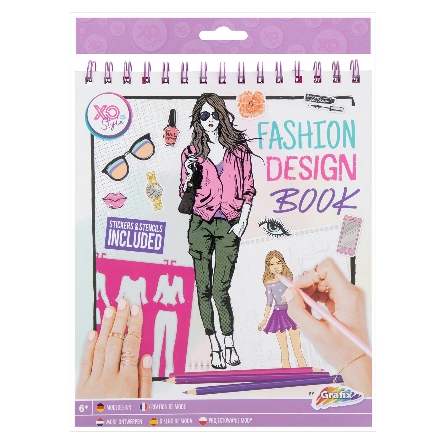 Fashion Design Stickerboek + Stencils - Klik op de afbeelding om het venster te sluiten