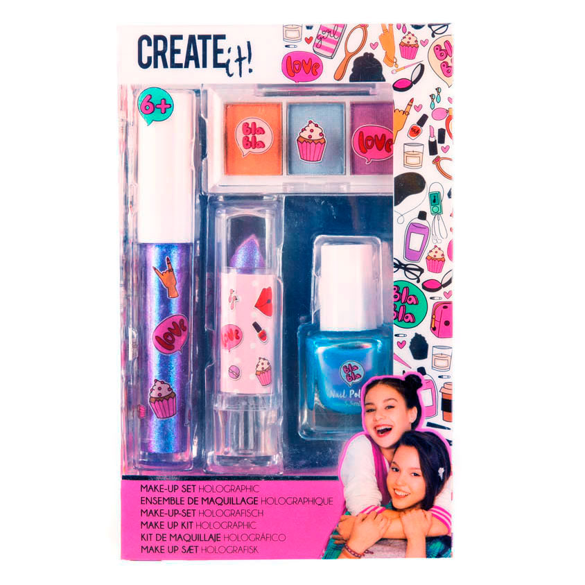 Create It! Make-up Set Holografisch, 4dlg. - Klik op de afbeelding om het venster te sluiten