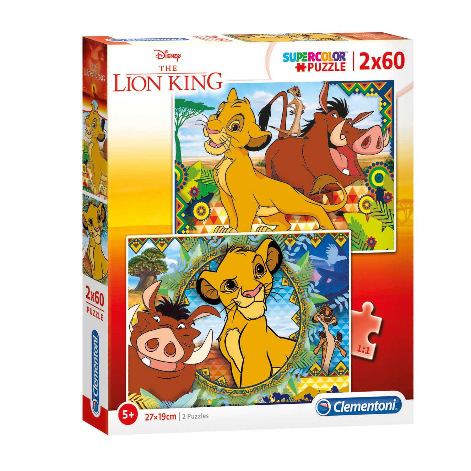 Clementoni Puzzel The Lion King, 2x60st. - Klik op de afbeelding om het venster te sluiten