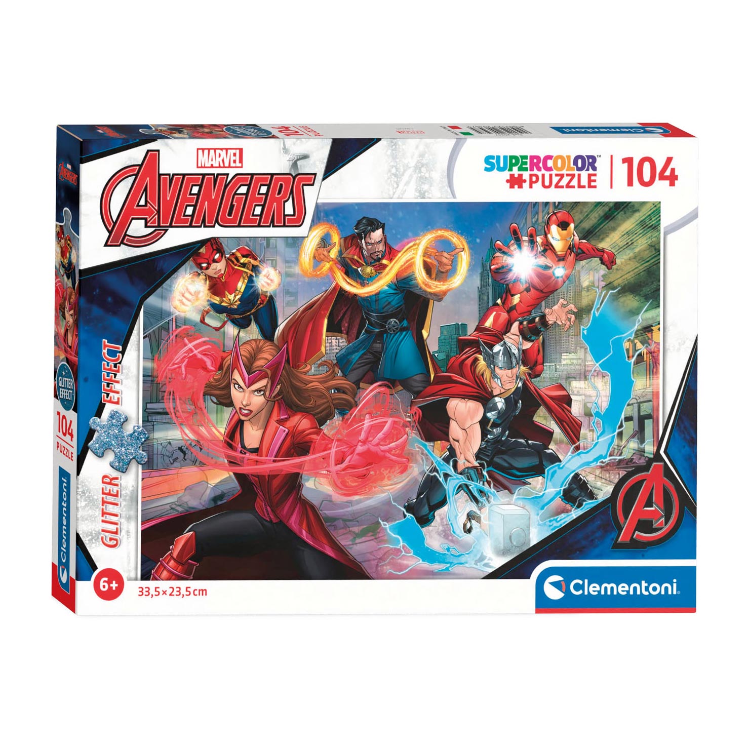 Clementoni Glitter Puzzel The Avengers, 104st. - Klik op de afbeelding om het venster te sluiten