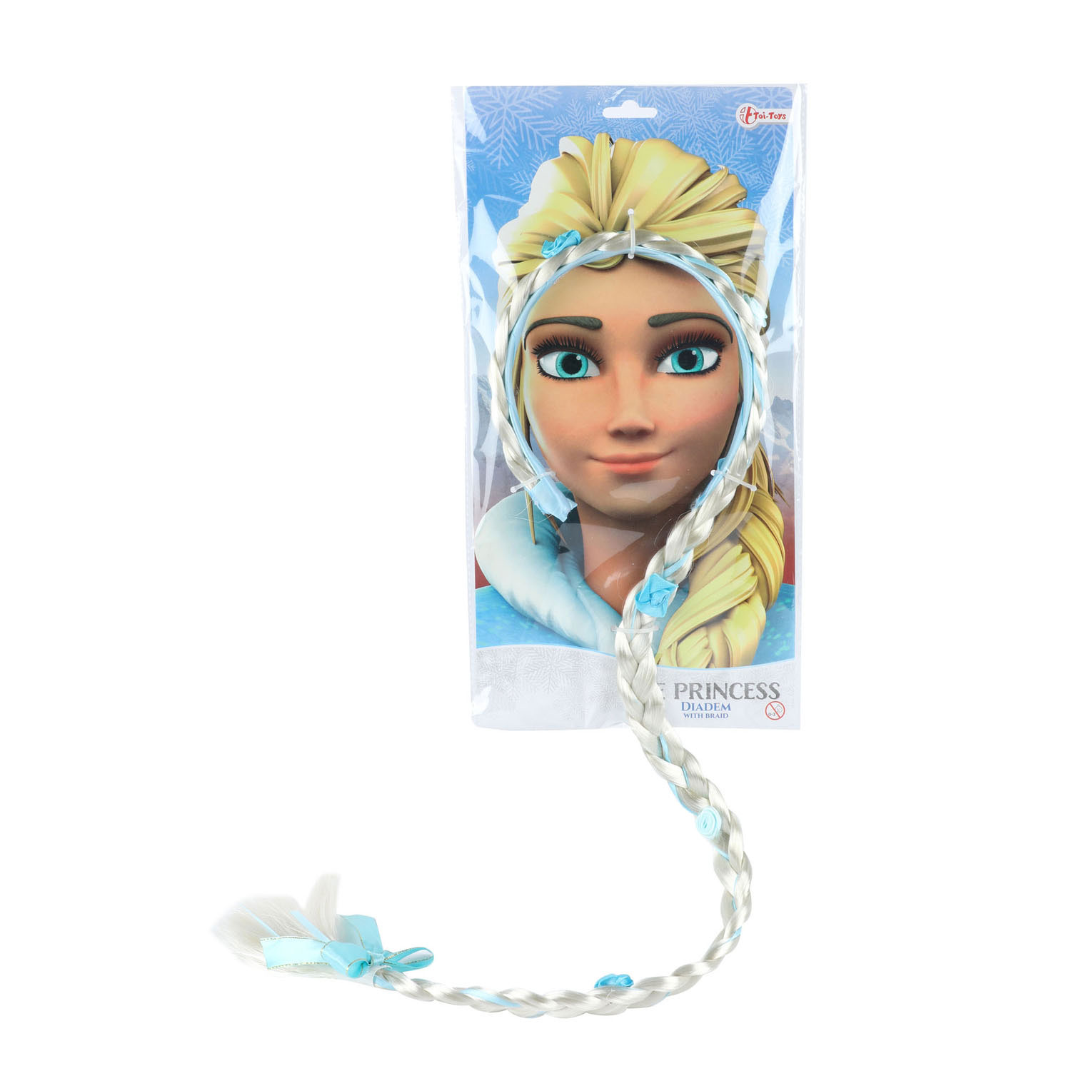 Ice Princess Diadeem met Lange Haarvlecht Prinses - Klik op de afbeelding om het venster te sluiten
