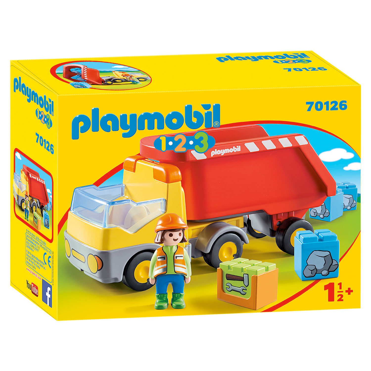 Playmobil 1.2.3. Kiepwagen - 70126 - Klik op de afbeelding om het venster te sluiten