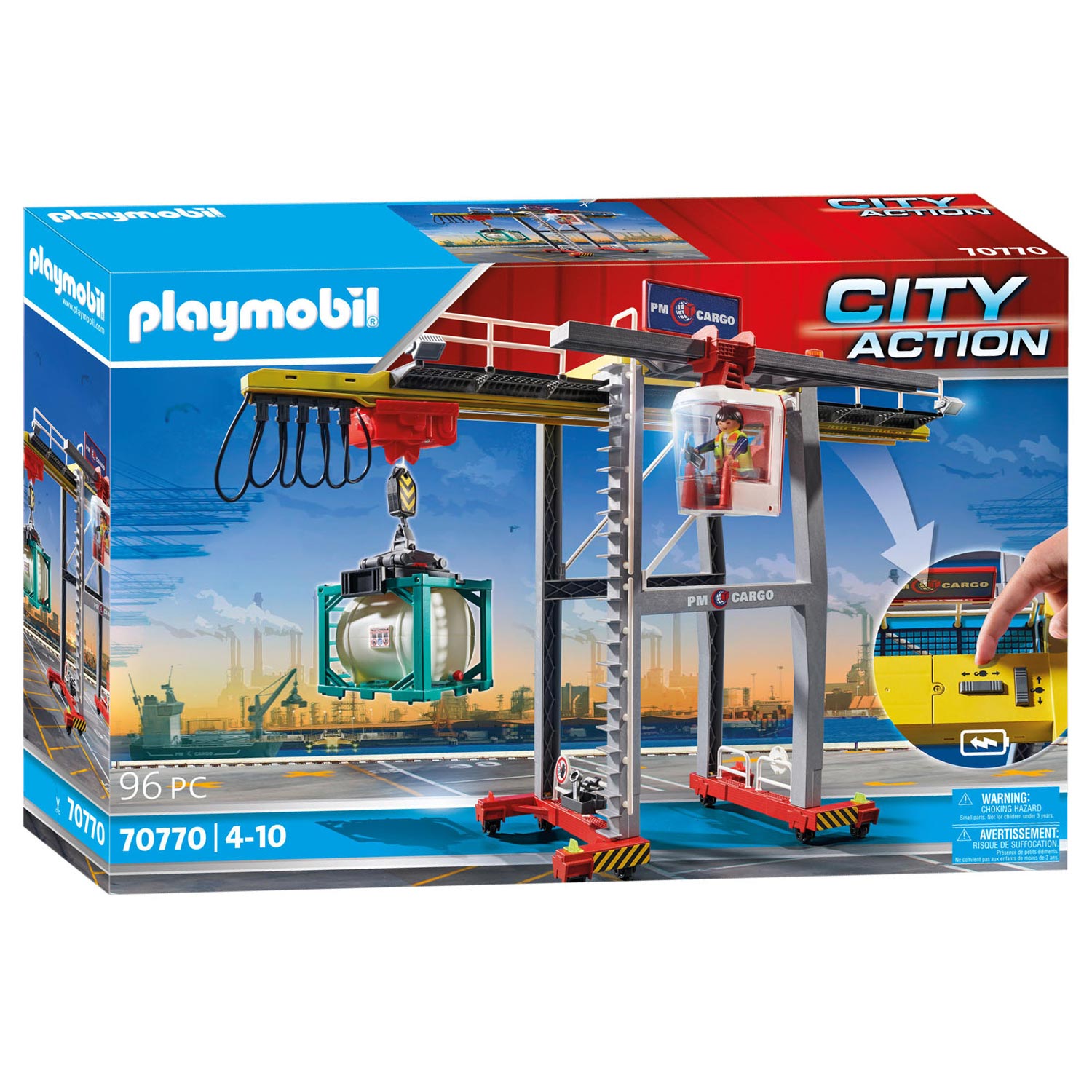 Playmobil City Action Portaalkraan met Containers - 70770 - Klik op de afbeelding om het venster te sluiten