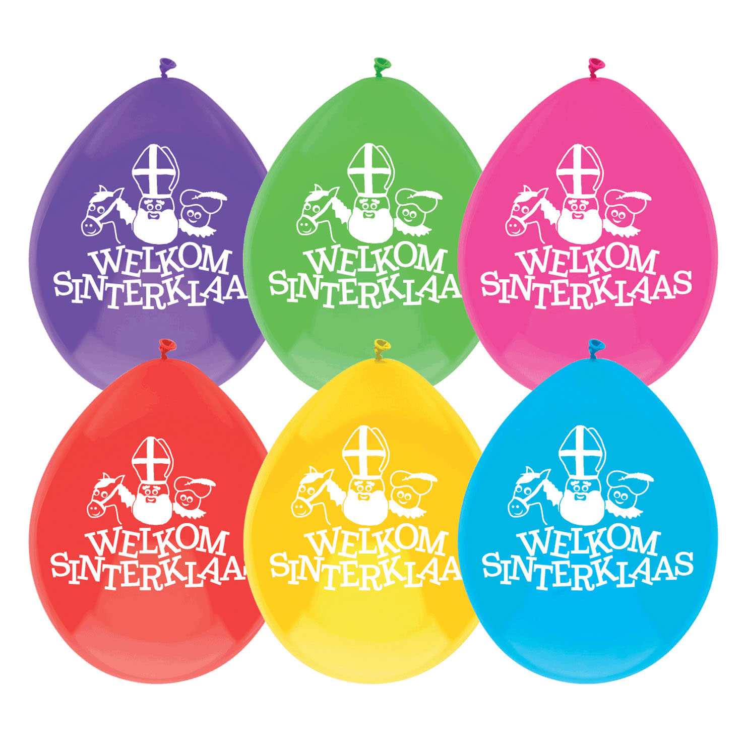 Ballonnen Sinterklaas, 10st.