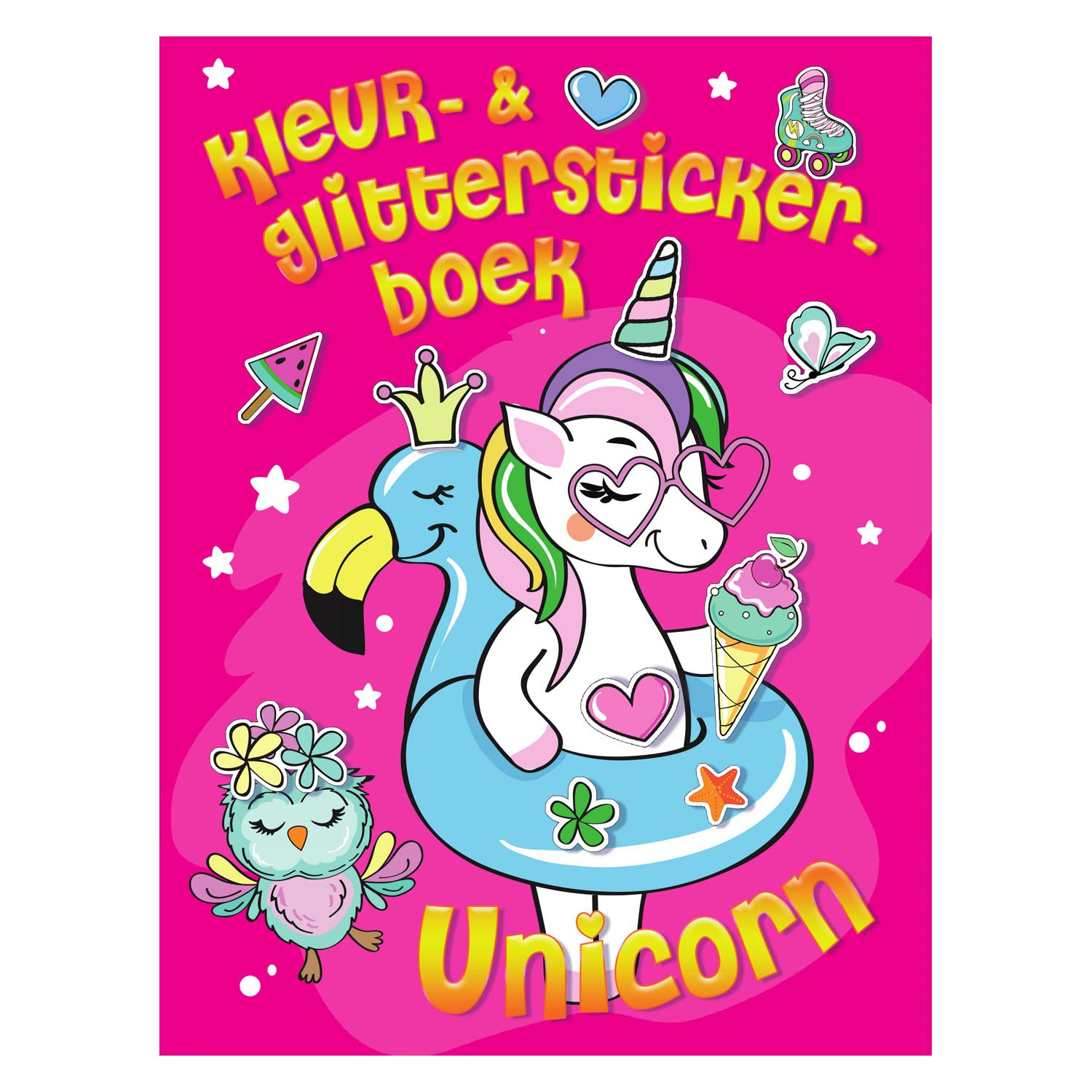 Kleur- & Glitter Stickerboek Unicorn - Klik op de afbeelding om het venster te sluiten