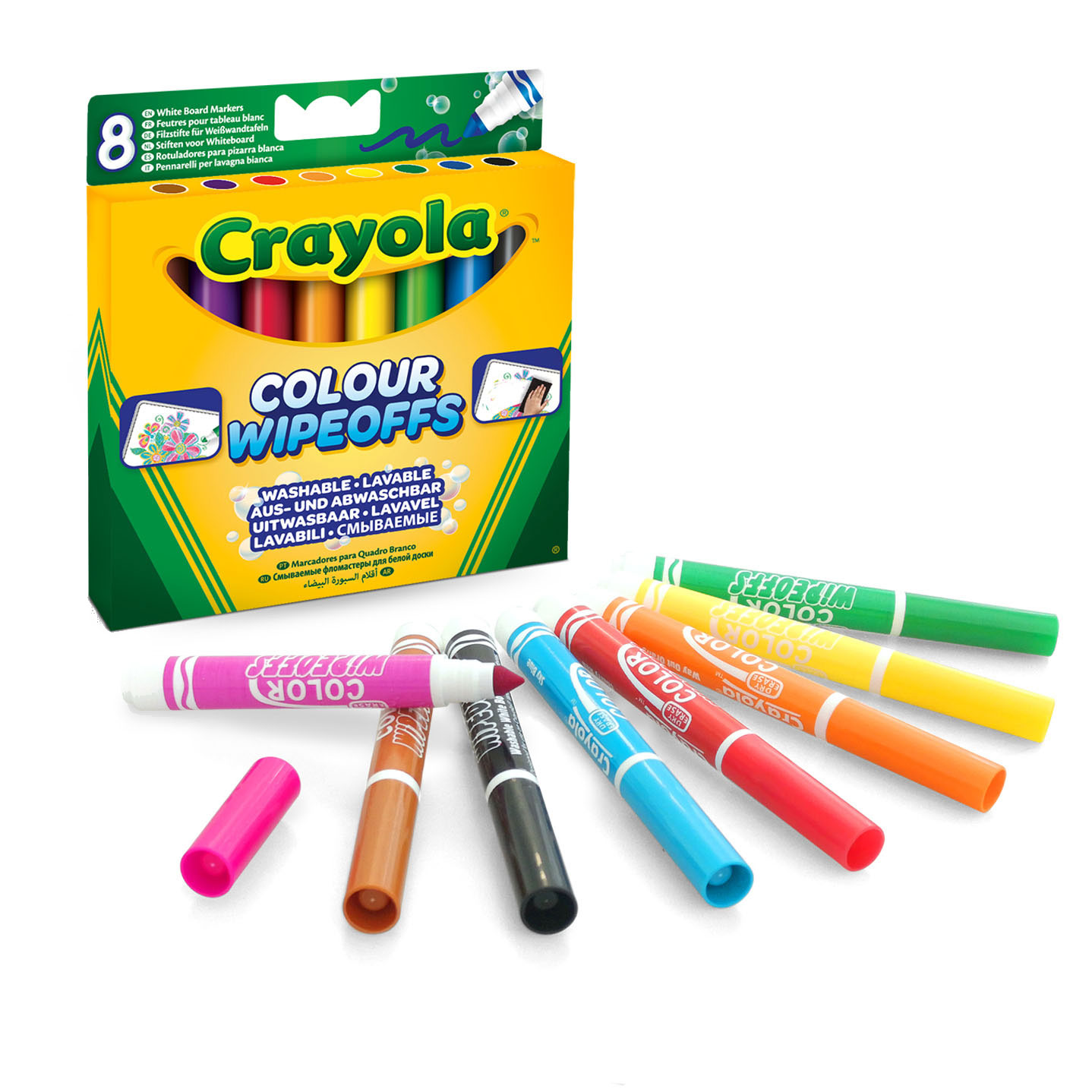 Crayola Color WipeOff Whiteboard Stiften, 8st. - Klik op de afbeelding om het venster te sluiten