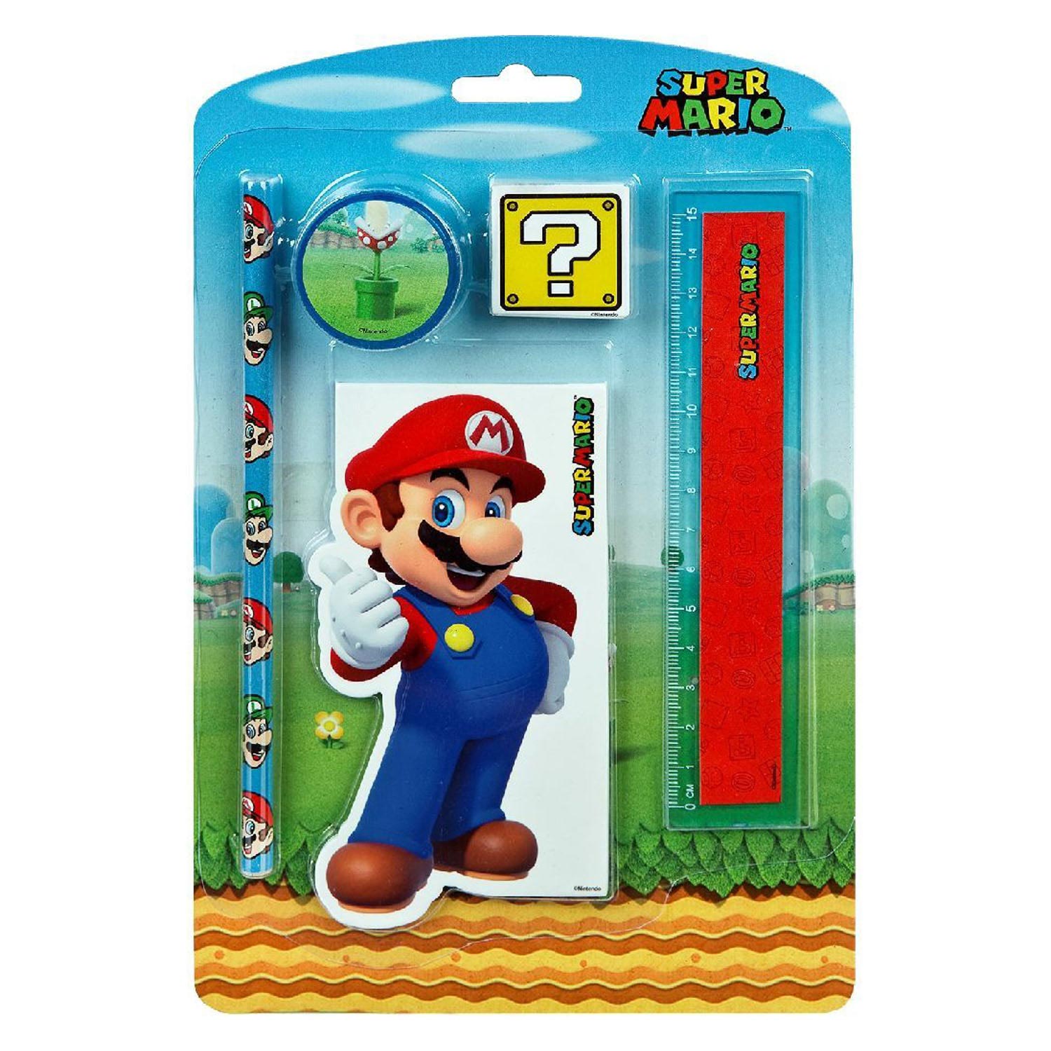 Super Mario Stationery Set, 5dlg. - Klik op de afbeelding om het venster te sluiten