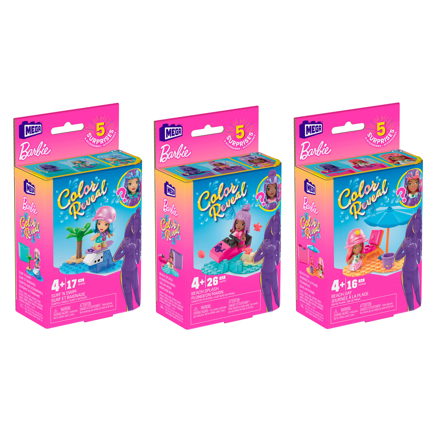 Mega Construx Barbie - Color Reveal Bouwset - Klik op de afbeelding om het venster te sluiten