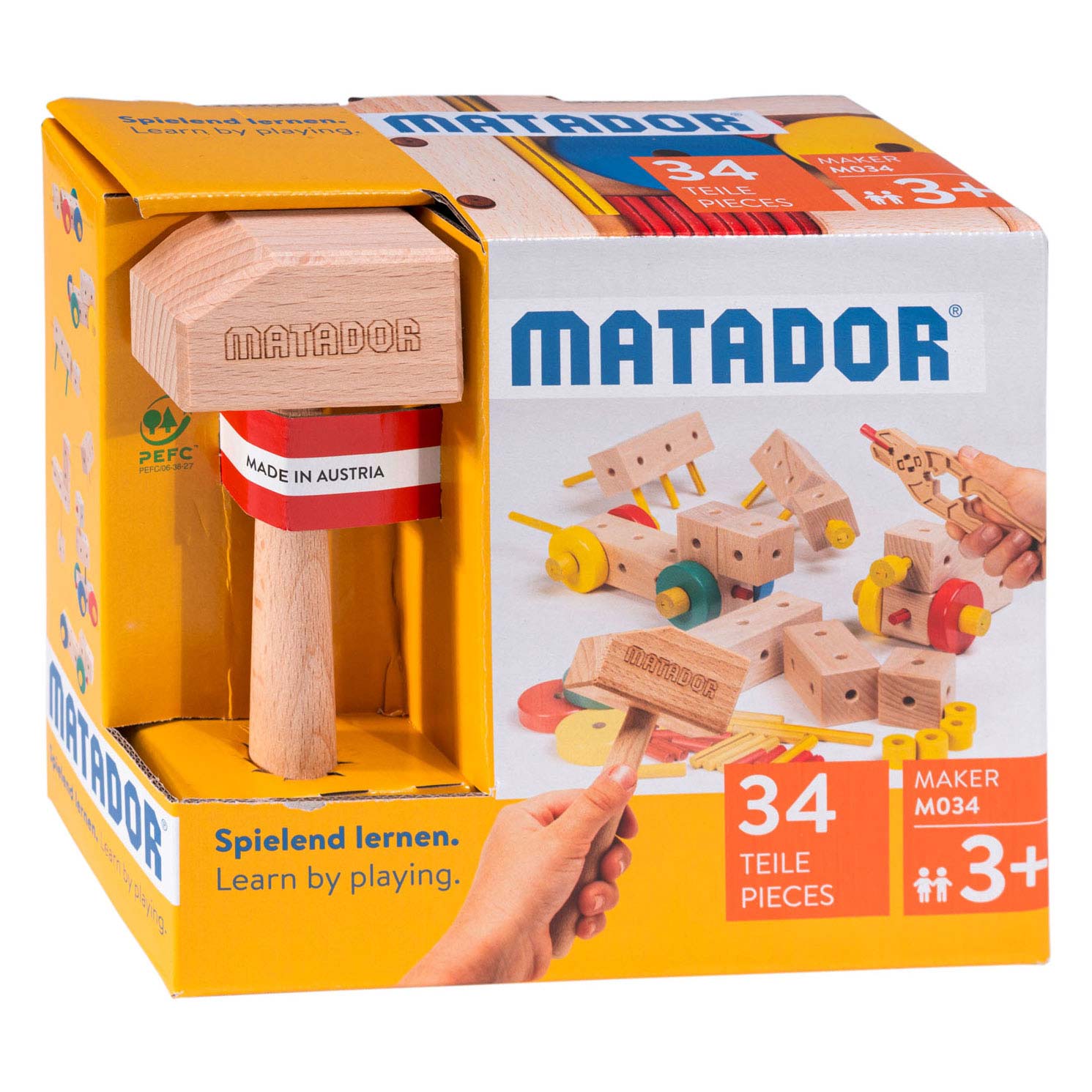 Matador Maker M034 Constructieset Hout, 34dlg. - Klik op de afbeelding om het venster te sluiten