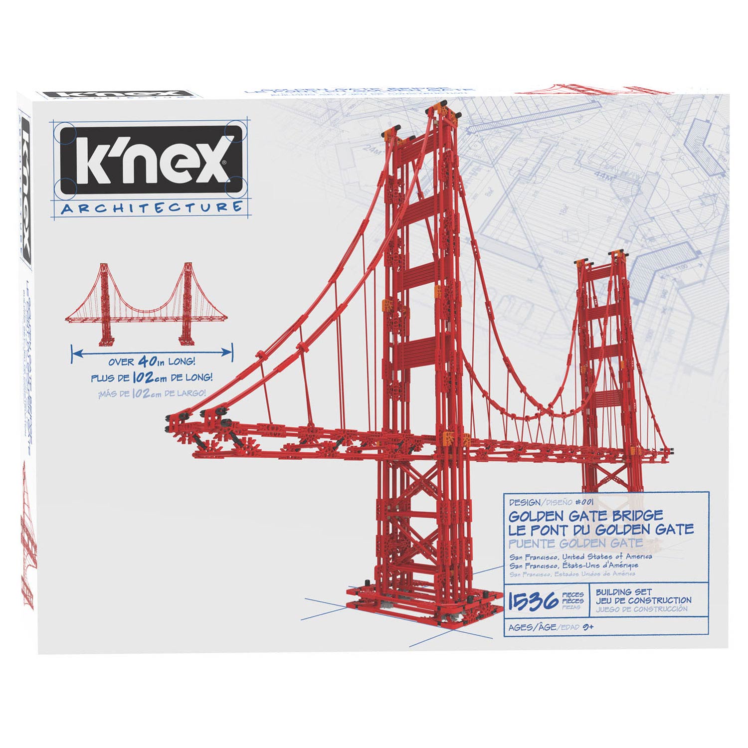 K'Nex Architecture Bouwset - Golden Gate Bridge, 1536dlg. - Klik op de afbeelding om het venster te sluiten