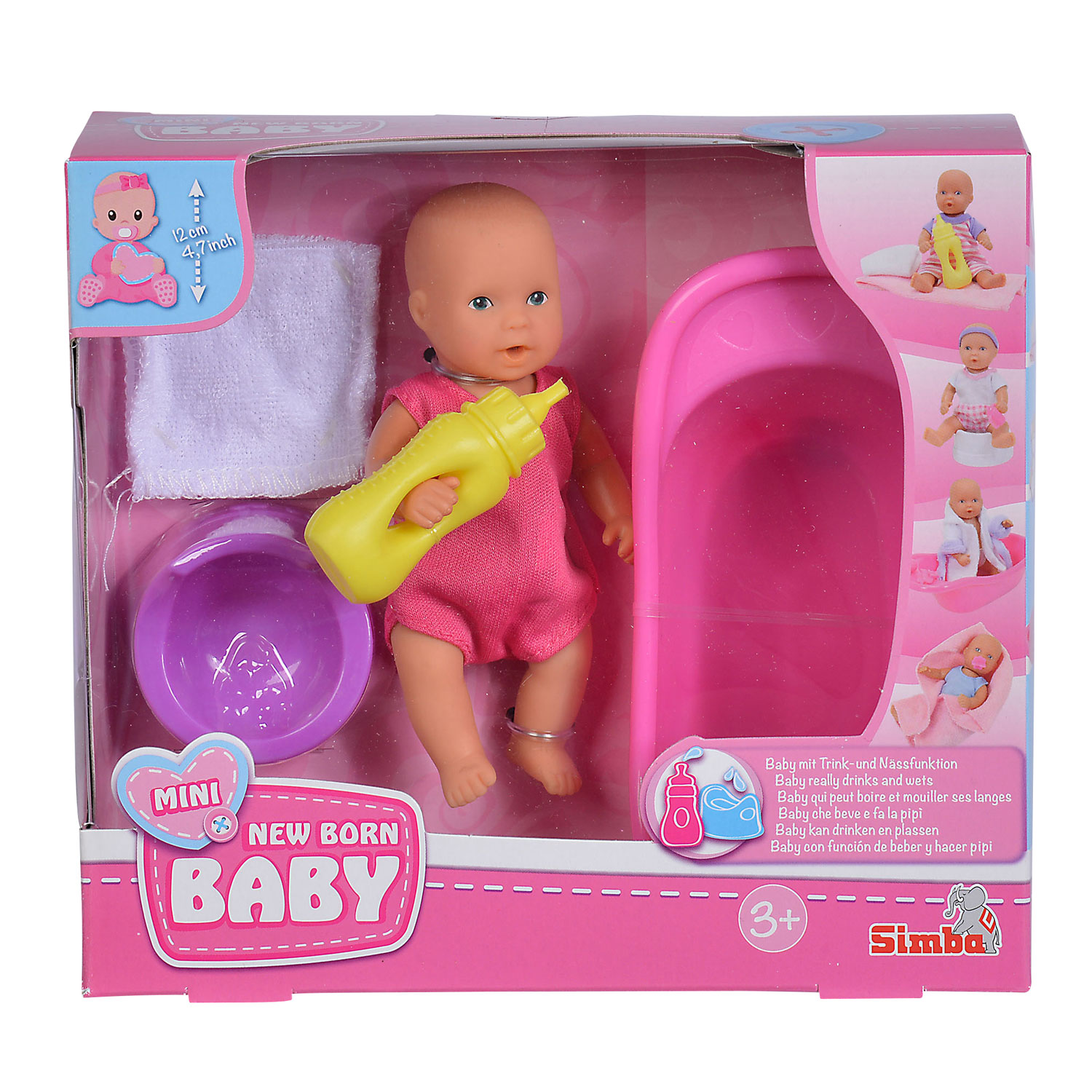 Mini New Born Baby in Bad Set - Klik op de afbeelding om het venster te sluiten