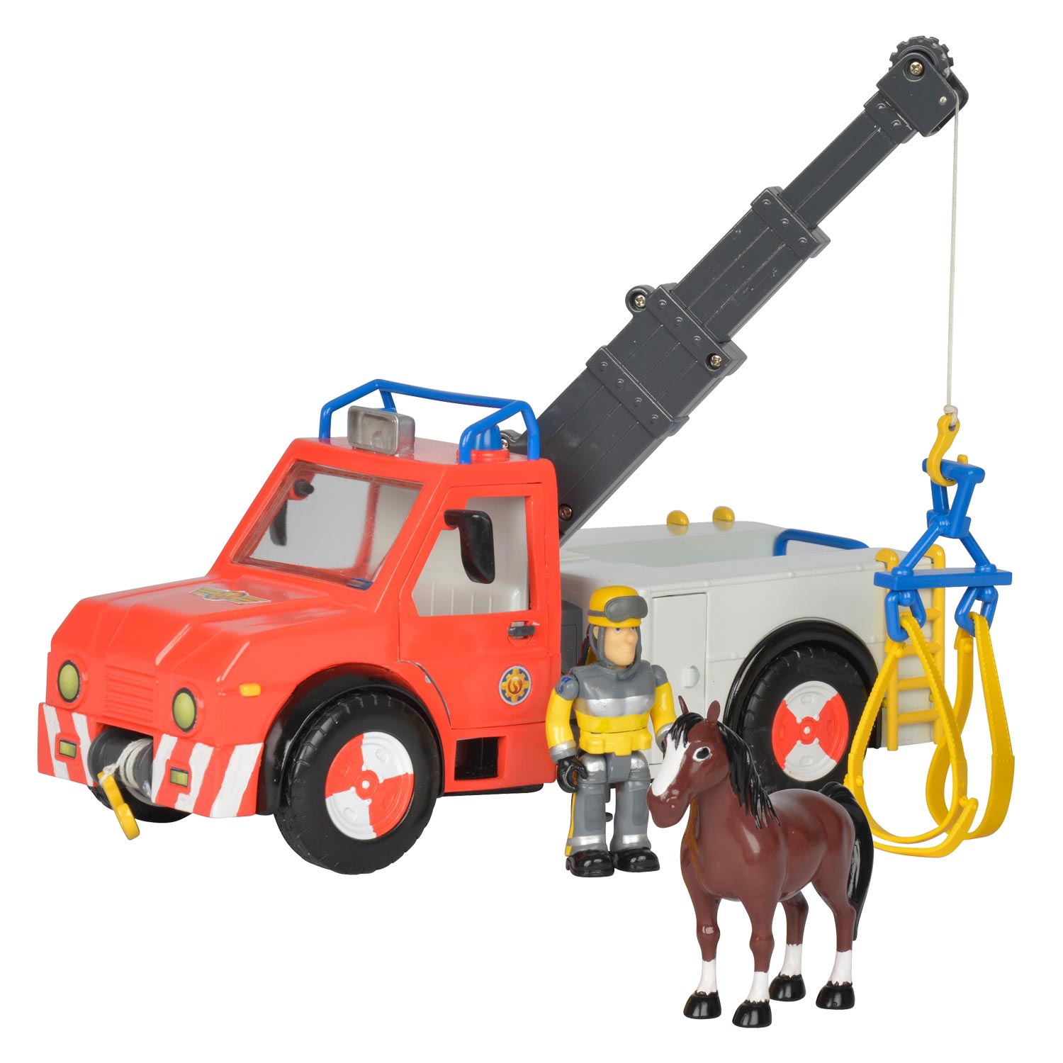 Brandweerman Sam Phoenix met Speelfiguur en Paard - Klik op de afbeelding om het venster te sluiten