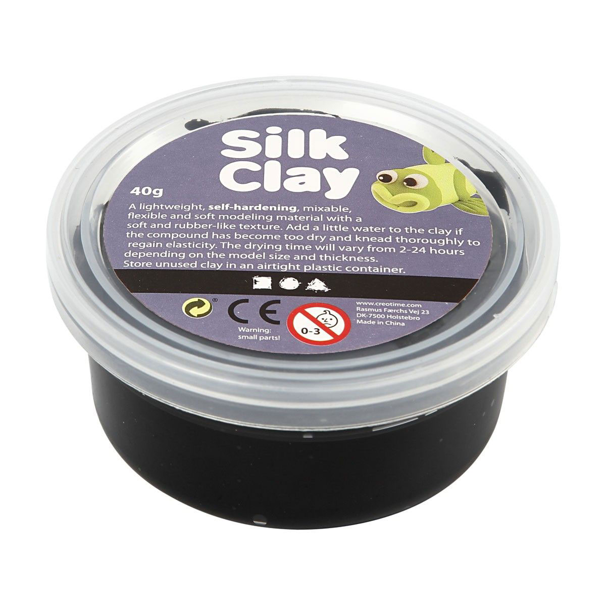 Silk Clay - Zwart, 40gr. - Klik op de afbeelding om het venster te sluiten