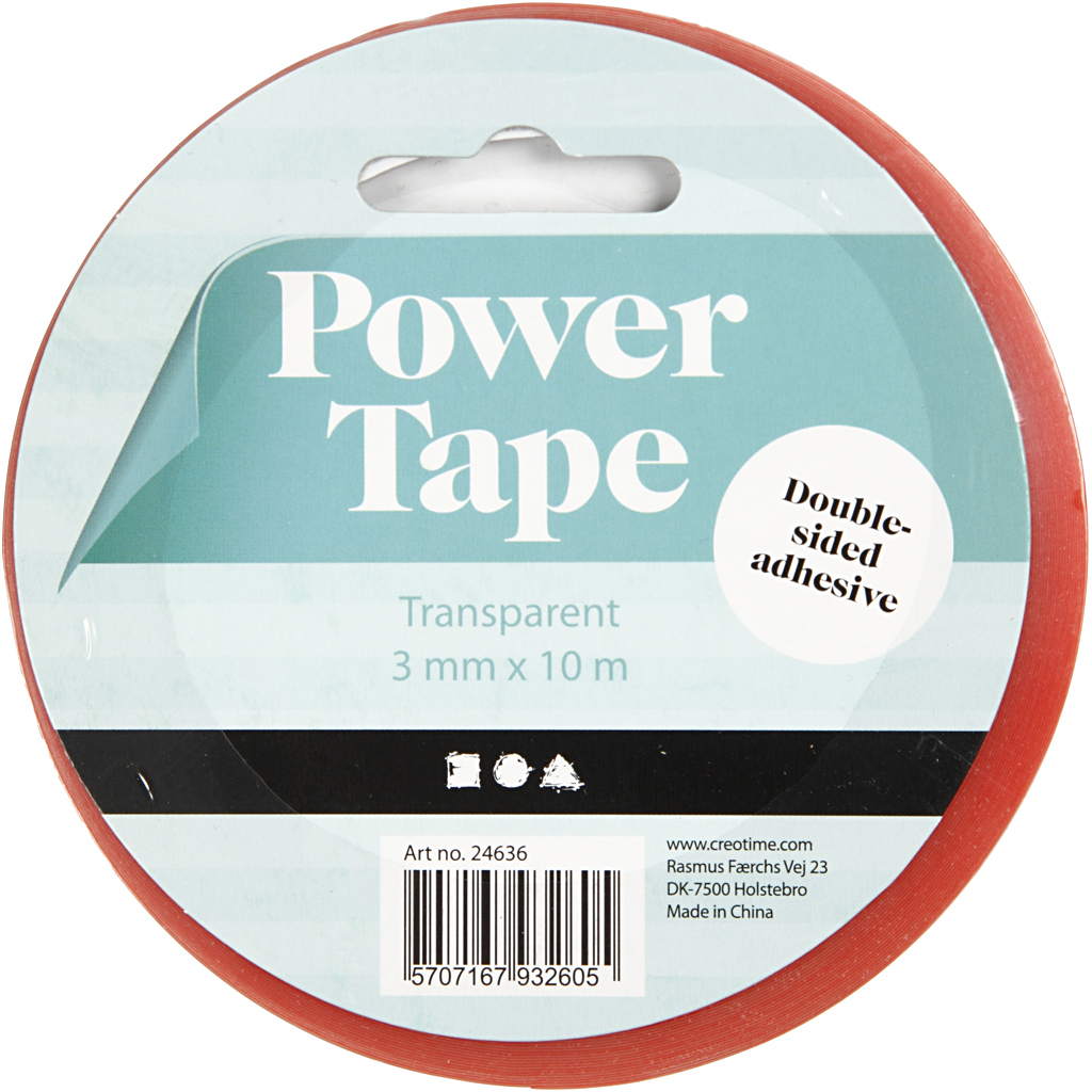 Dubbelzijdig Klevend Power Tape 3mm, 10m - Klik op de afbeelding om het venster te sluiten