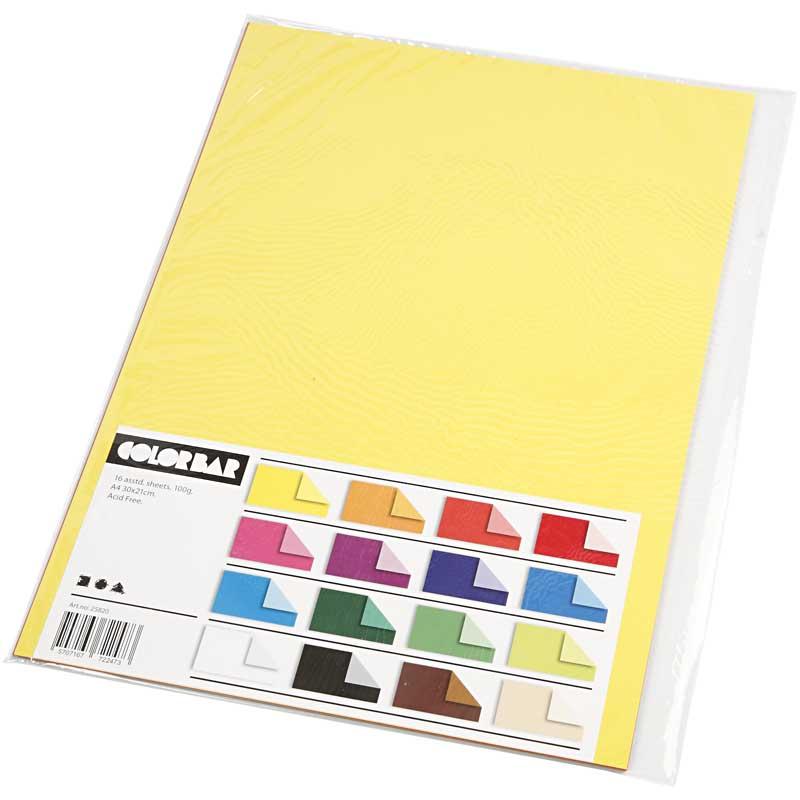 Color Bar Papier Kleur A4 100gr, 16 Vellen - Klik op de afbeelding om het venster te sluiten