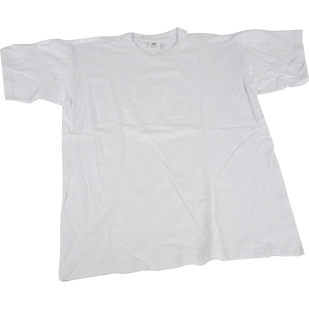 T-shirt Wit met Ronde Hals Katoen, 3-4 jaar - Klik op de afbeelding om het venster te sluiten