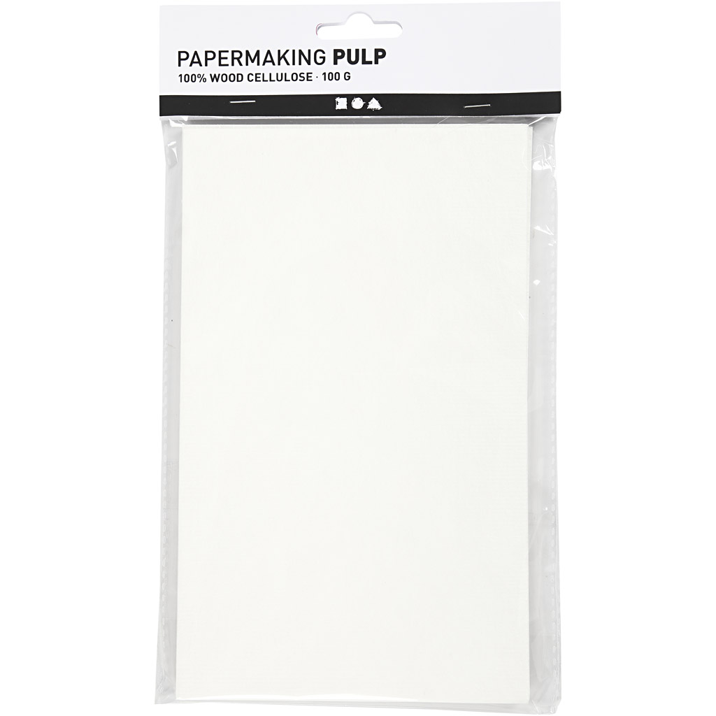 Papier Pulp Off-white 20x12cm, 100gr - Klik op de afbeelding om het venster te sluiten