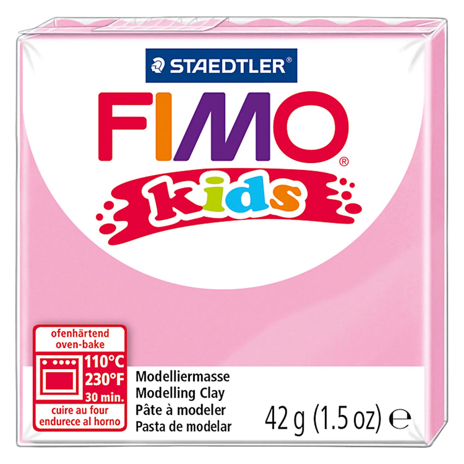 FIMO Kids boetseerklei, roze, 42 gr - Klik op de afbeelding om het venster te sluiten