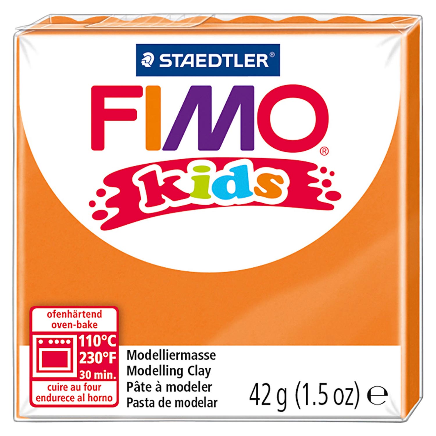 FIMO Kids boetseerklei, Oranje, 42 gr - Klik op de afbeelding om het venster te sluiten