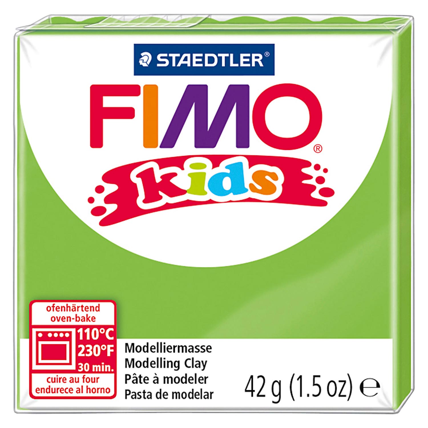 FIMO Kids Boetseerklei Lichtgroen, 42gr - Klik op de afbeelding om het venster te sluiten