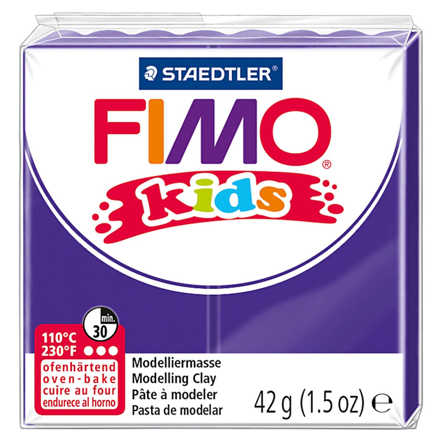 FIMO Kids Boetseerklei Paars, 42gr - Klik op de afbeelding om het venster te sluiten