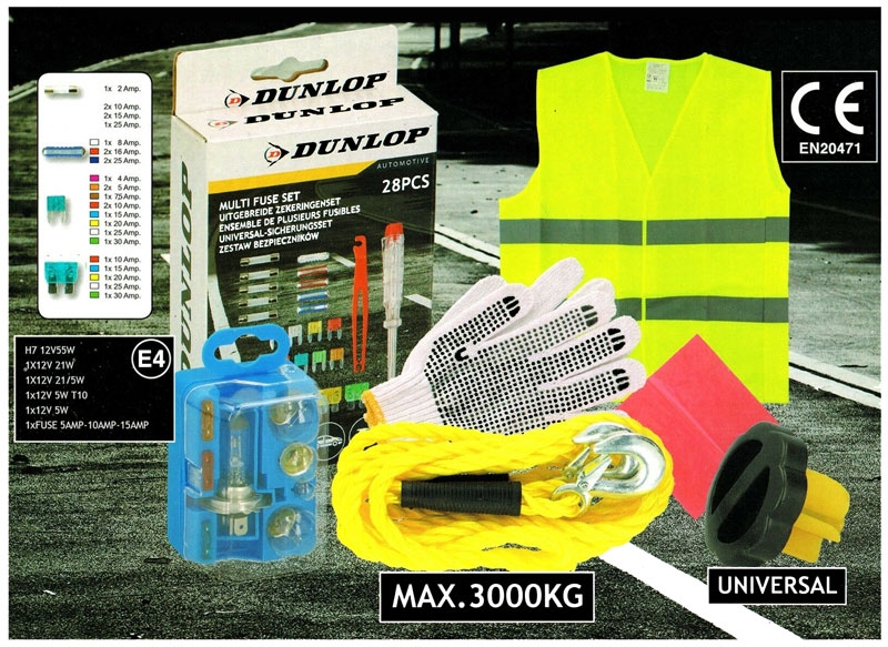 Dunlop Noodset voor auto - 40 delig Dunlop Noodset voor auto - 40 delig