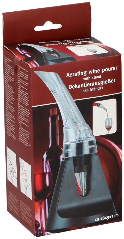 Wijnschenker met beluchting en standaard Wijnschenker met beluchting en standaard