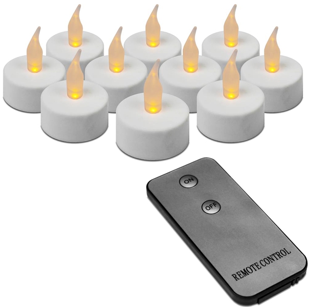 10 LED Theelichtjes met afstandsbediening 10 LED Theelichtjes met afstandsbediening