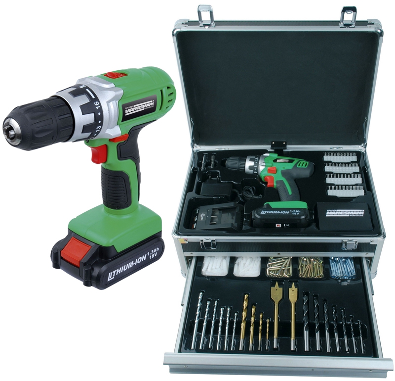Brüder Mannesmann Li-ion accu boormachineset 18V Brüder Mannesmann Li-ion accu boormachineset 18V