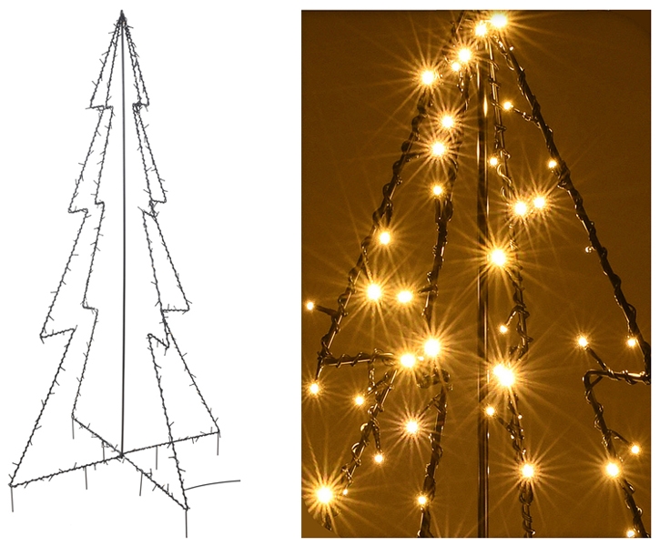 Verlichte moderne kerstboom - 150cm - 200 LED Verlichte moderne kerstboom - 150cm - 200 LED