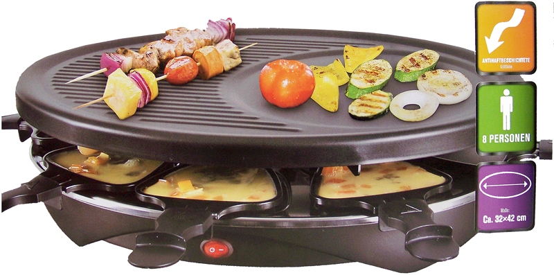 Raclette Partygrill voor 8 personen Raclette Partygrill voor 8 personen