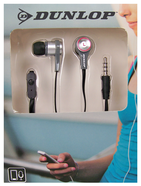Dunlop In-ear sport oordopjes zwart Dunlop In-ear sport oordopjes zwart