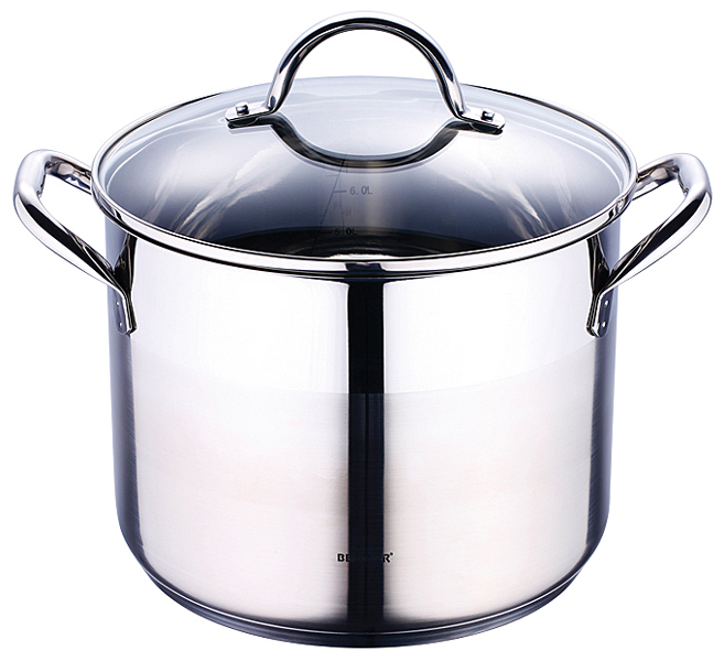 Bergner RVS kookpan met deksel (8,2 liter) Bergner RVS kookpan met deksel (8,2 liter)