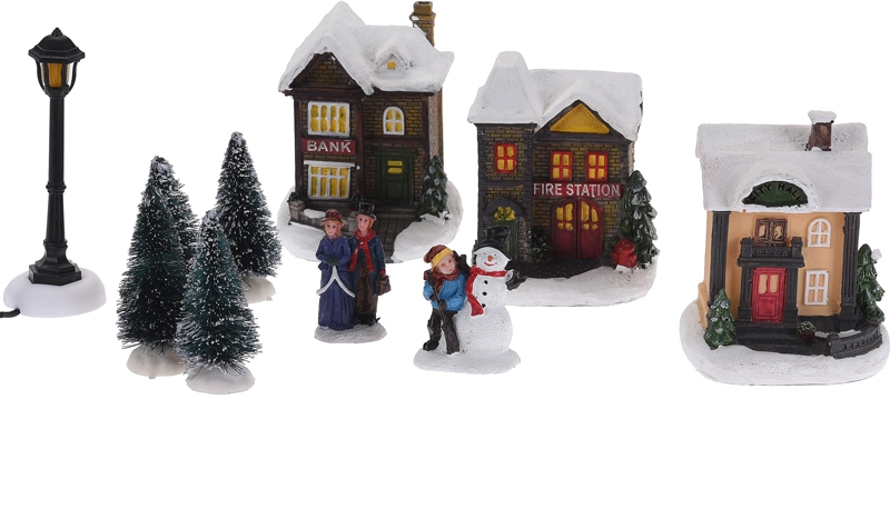 Kerstdorp met LED-verlichting Kerstdorp met LED-verlichting