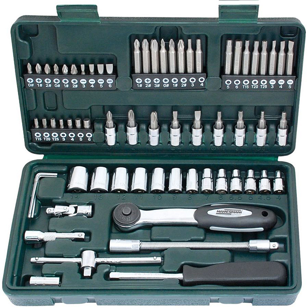 Brüder Mannesmann Doppendoos 1/4" (65 delig) Brüder Mannesmann Doppendoos 1/4" (65 delig)