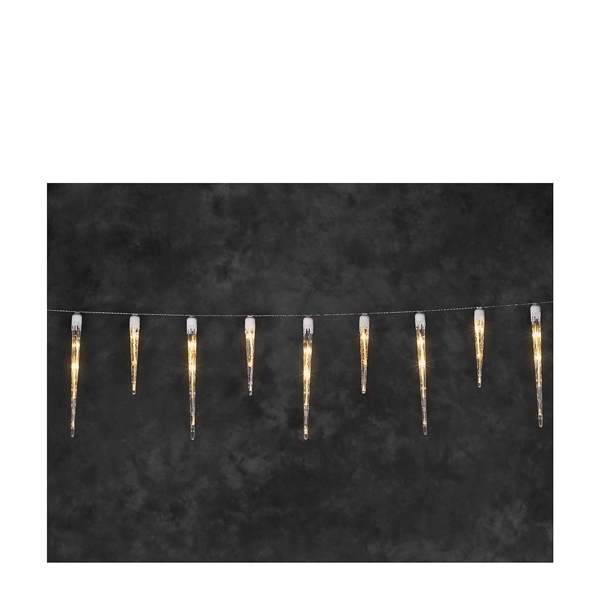 IJspegelsnoer met 16 pegels - 3.75 meter - extra warm wit IJspegelsnoer met 16 pegels - 3.75 meter - extra warm wit