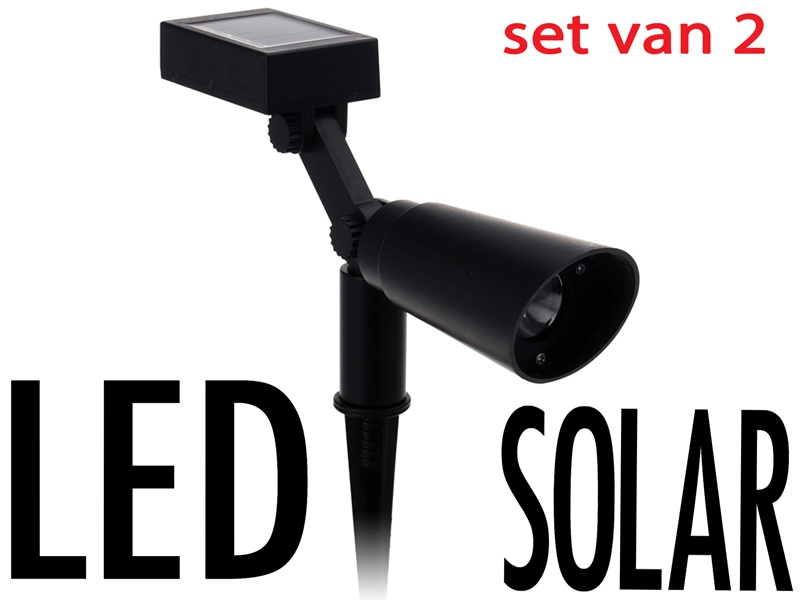 Solar LED spot 2 stuks Solar LED spot 2 stuks