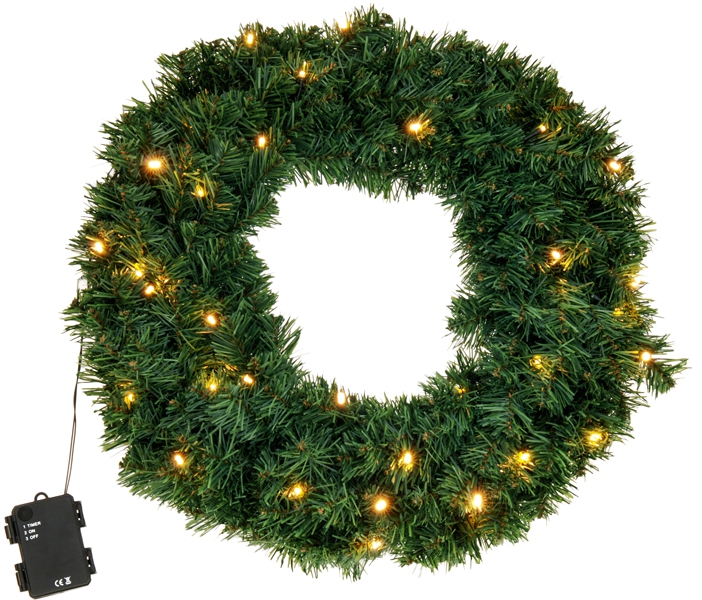 Kerstkrans met LED verlichting 40 cm Kerstkrans met LED verlichting 40 cm