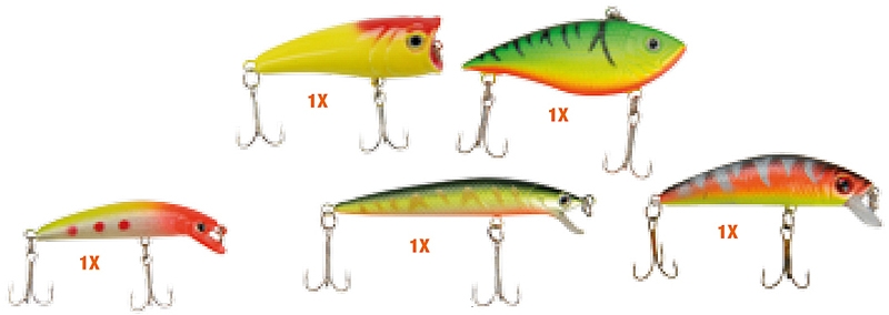 XQ Max Visbox met 5 stuks kunstaas XQ Max Visbox met 5 stuks kunstaas