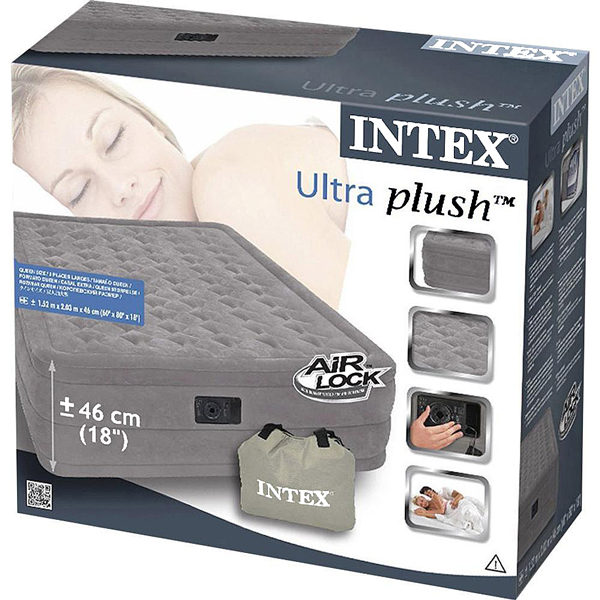 Intex Luchtbed Ultra Plush met elektr. luchtpomp 152x203x46cm Intex Luchtbed Ultra Plush met elektr. luchtpomp 152x203x46cm
