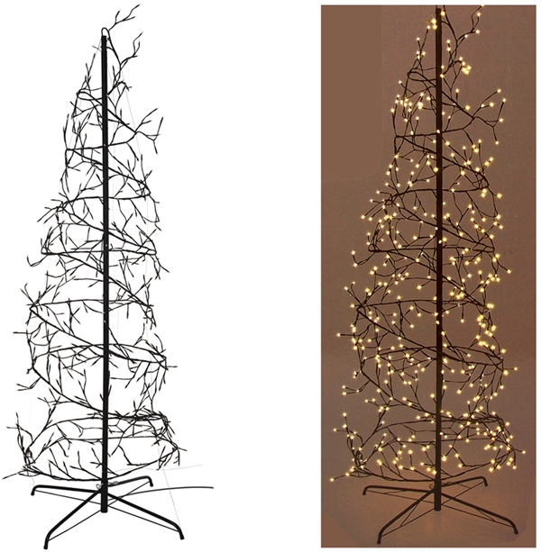 Kerstboom spiraal 150cm - 360 LED - zwart Kerstboom spiraal 150cm - 360 LED - zwart