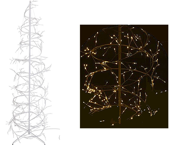 Kerstboom spiraal 150cm - 360 LED - wit Kerstboom spiraal 150cm - 360 LED - wit
