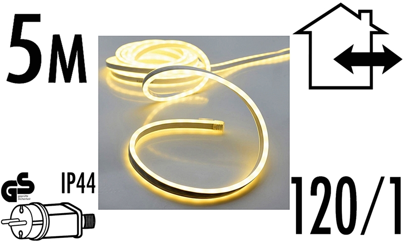 Lichtslang 5 meter - 600 SMD-LED - warm wit Lichtslang 5 meter - 600 SMD-LED - warm wit