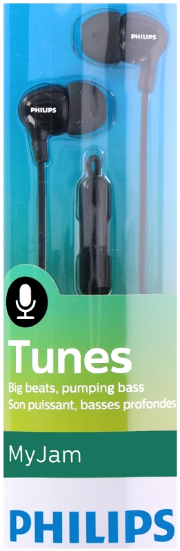 Philips SHE3555BK/00 In-ear oordopjes met microfoon zwart Philips SHE3555BK/00 In-ear oordopjes met microfoon zwart