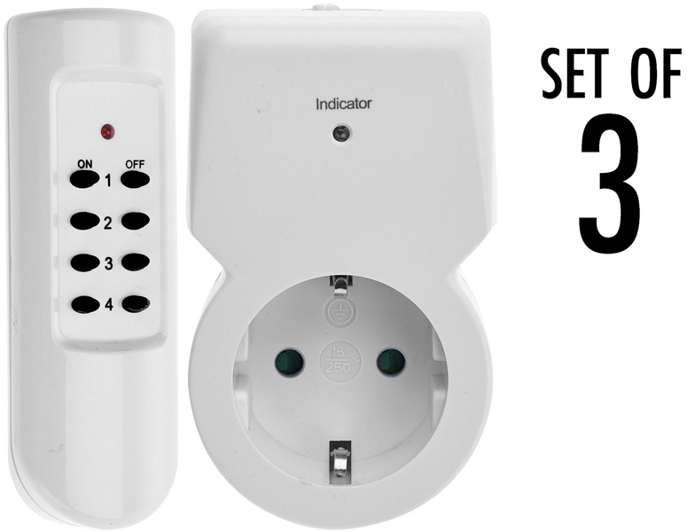 3 Contactdozen met afstandsbediening 3 Contactdozen met afstandsbediening